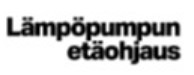 Lämpöpumpun etäohjaus