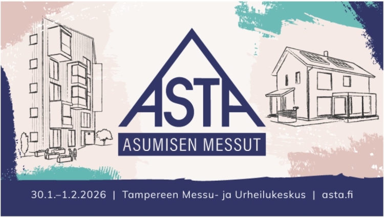 Olemme mukana ASTA-messuilla 30.1 - 1.2.2026. 