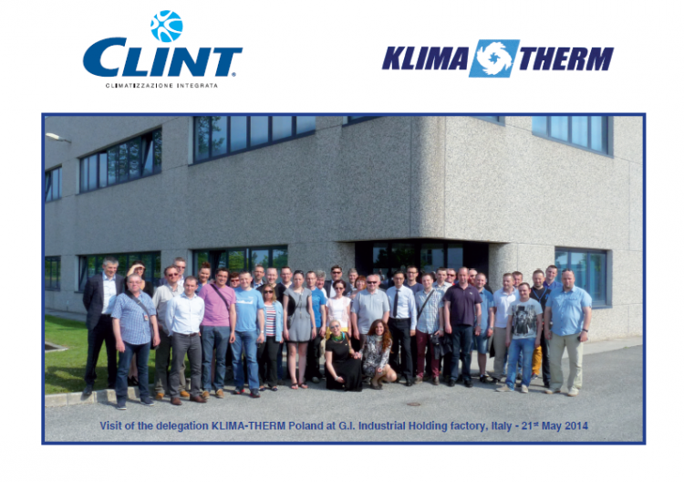 KLIMA-THERM S.A. together with a group of key customers at the G.I. Holding in Italy