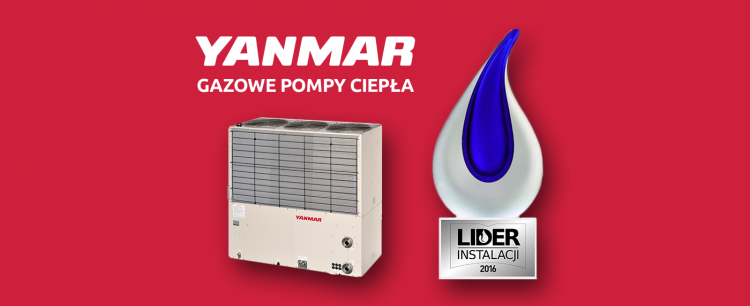 Gazowe pompy ciepła YANMAR - nowy produkt w ofercie KLIMA-THERM nagrodzony statuetką ‘LIDER INSTALACJI 2016’