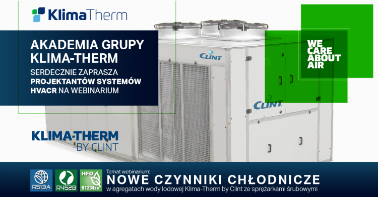Klima-Therm zaprasza na Webinarium [16.10.2019; 10:00]: Nowe czynniki chłodnicze 