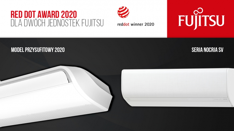 Stylowe klimatyzatory Fujitsu z prestiżową nagrodą „Red Dot Award 2020”