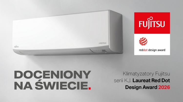 Klimatyzatory Fujitsu serii KJ zdobyły Red Dot Design Award 2026